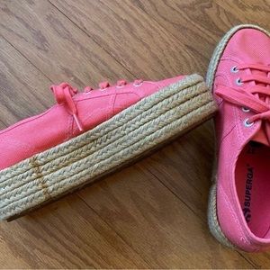 Superga hot pink espadrilles